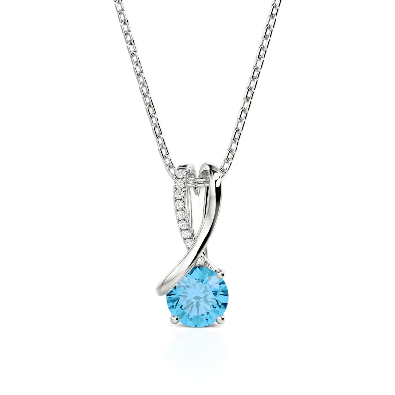 Custom Simple Twist Round Cut Necklace