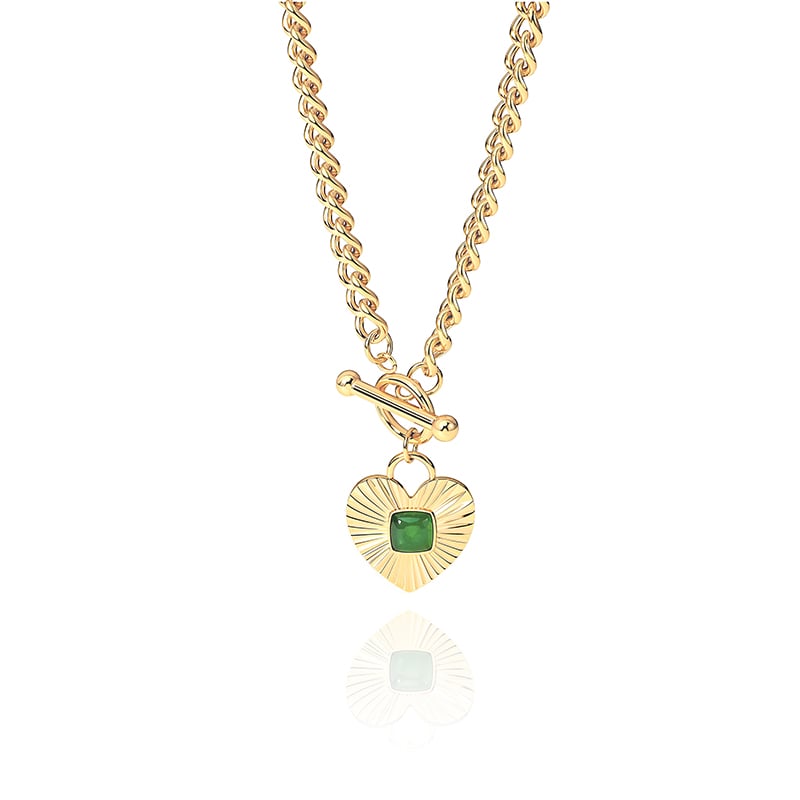 Gold Heart Necklace - view 1