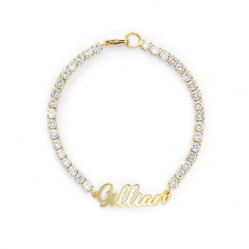 Gorgeous Round Cut Personalized Name Bracelet