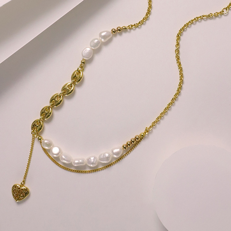 Gold Pearl Necklace US