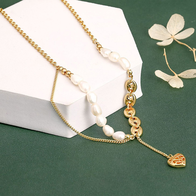 Gold Pearl Necklace US