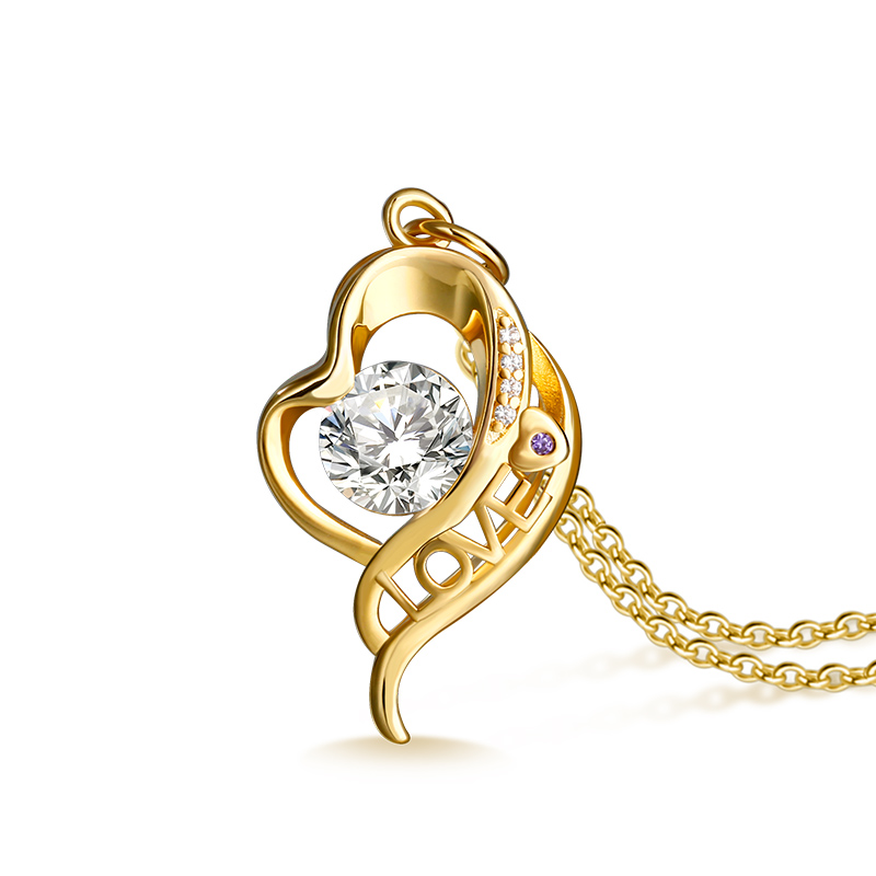Juelvia "Love Is All Around" Personalized Sterling Silver Necklace
