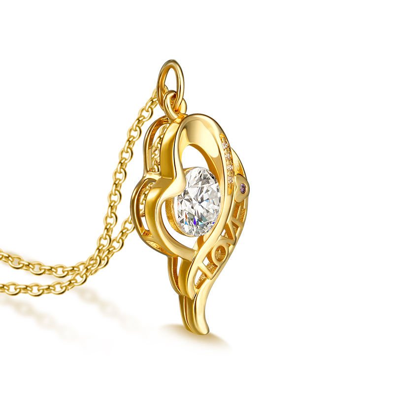 Juelvia "Love Is All Around" Personalized Sterling Silver Necklace