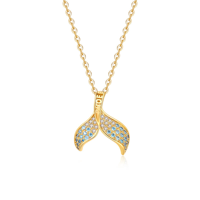 Personalized Mermaid Tail Sterling Silver Necklace