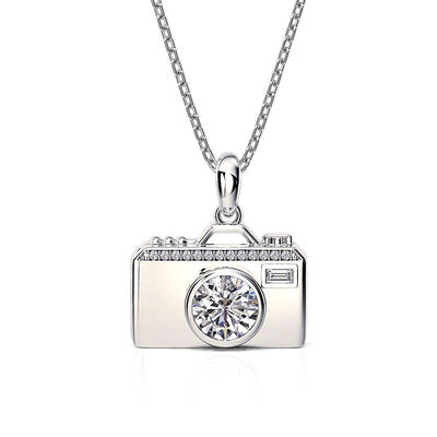Juelvia Unique Camera Custom Photo Locket Necklace