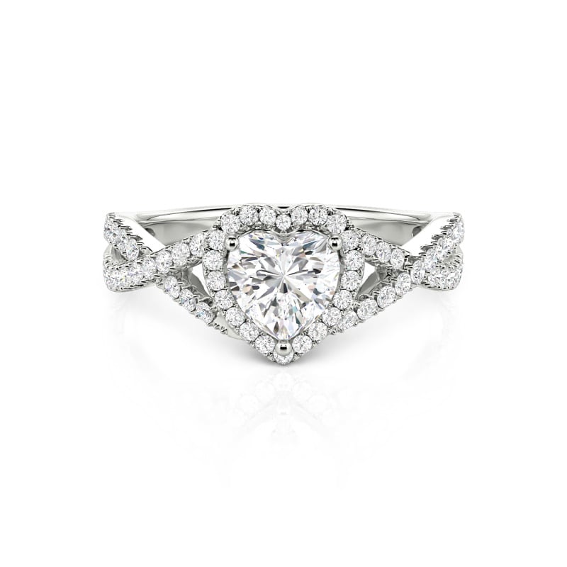 Classic Heart Twist Custom Promise Ring Sterling Silver