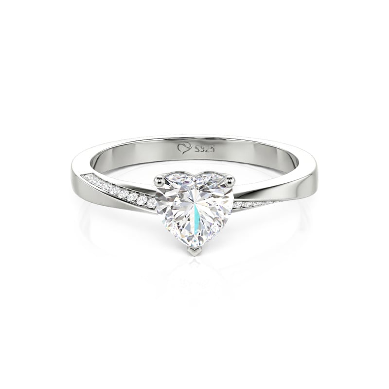 Custom Heart Promise Ring Twist Band Design