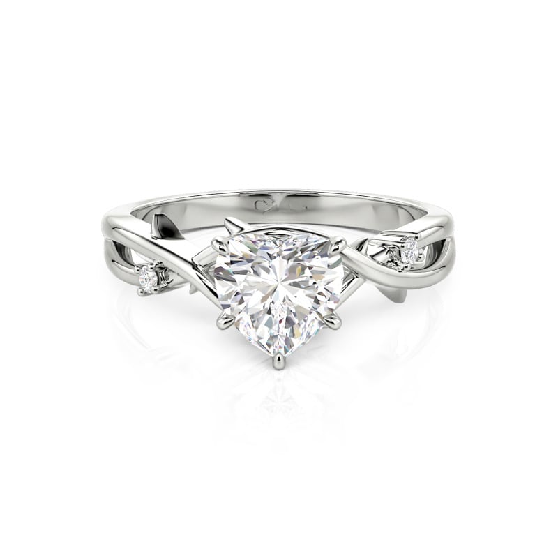 Juelvia "Infinity Thorns" Custom Heart Engagement Ring