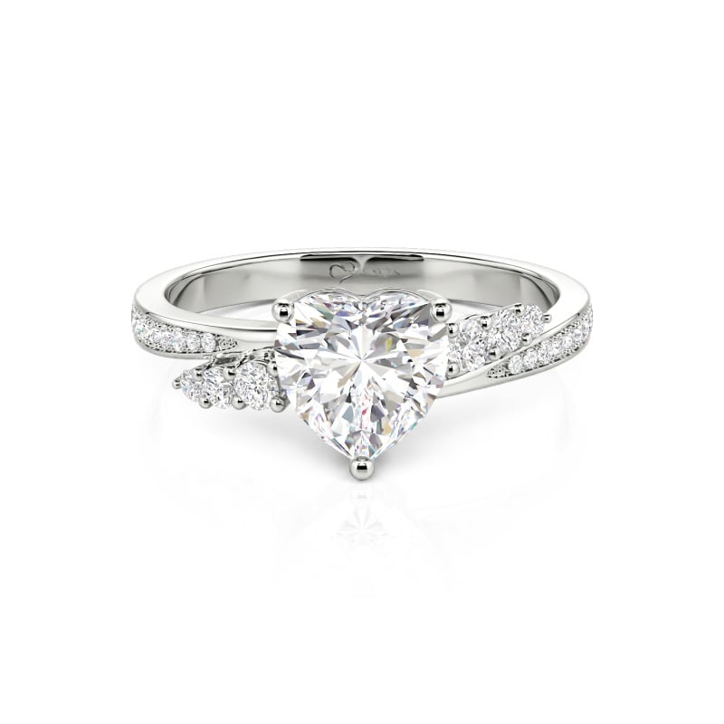 Twist Custom Heart Cut Engagement Ring