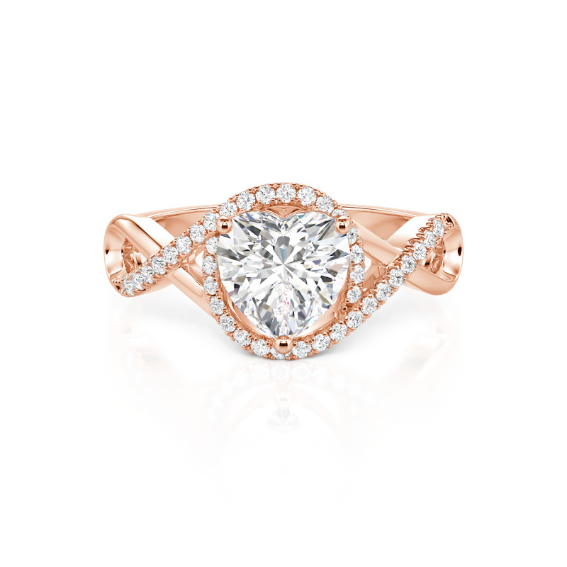 Infinity Heart Custom Engagement Ring