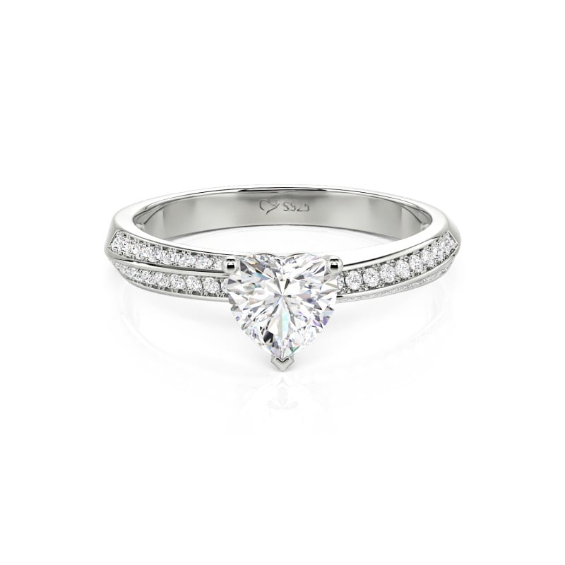 Custom Classic Twist Eternity Heart Ring