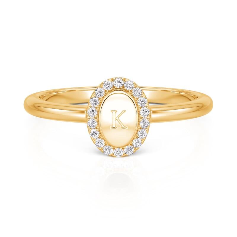 Everyday Personalized Engraving Initial Ring