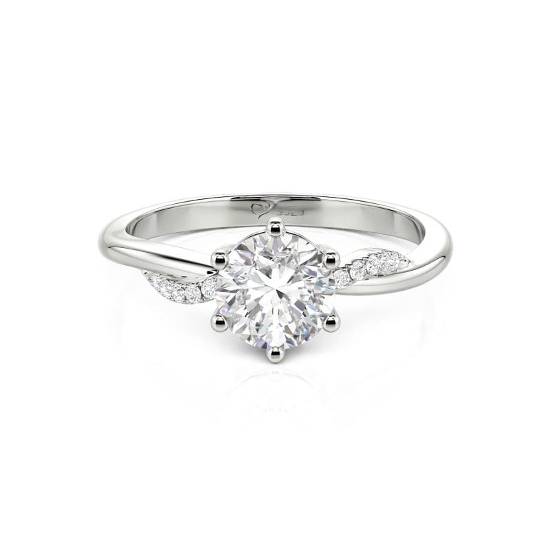 Classic Twisted Round Cut Engagement Ring