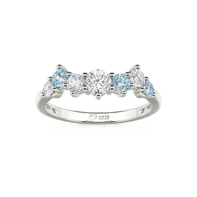Juelvia Custom V-Shape Stackable Wedding Band 10K/14K/18K Gold & Platinum