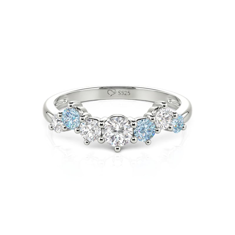 Juelvia Custom V-Shape Stackable Wedding Band 10K/14K/18K Gold & Platinum
