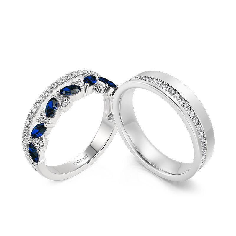 Custom Classic His and Hers Wedding Ring Set