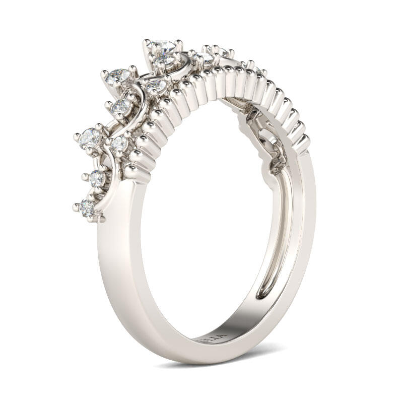 Juelvia Cute Crown Sterling Silver Ring