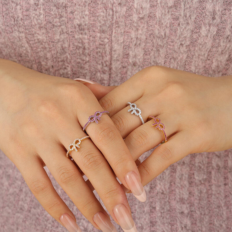 Pink Bow Ring American