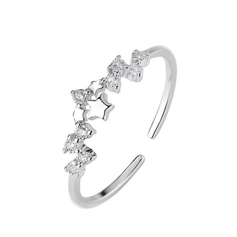 "A Starry Sky" Star Sterling Silver Open Ring
