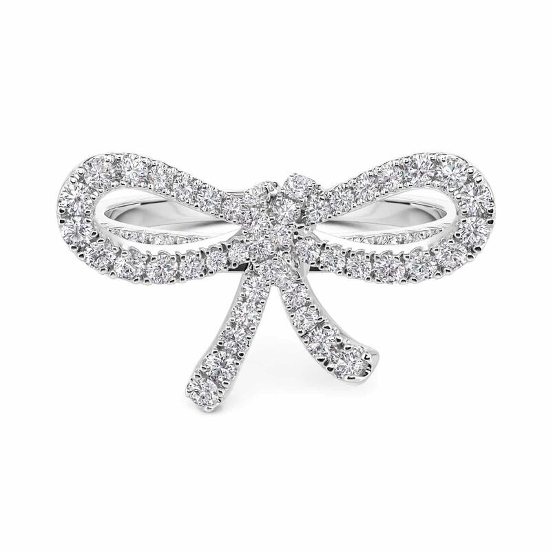 Shimmer Sterling Silver Bow Ring