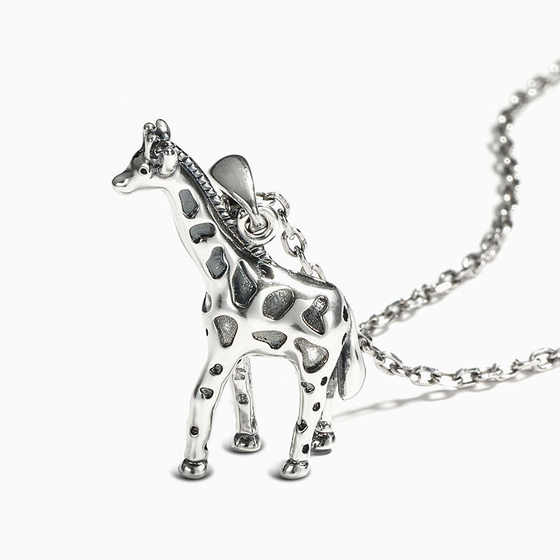 Juelvia "African Giraffe" Sterling Silver Necklace
