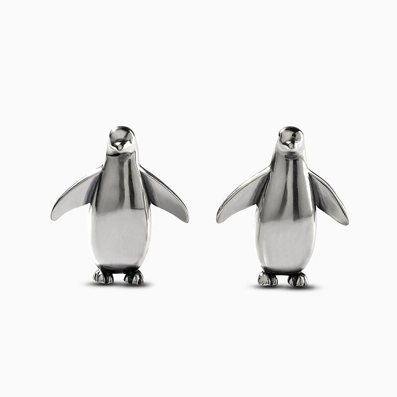 Juelvia "Small Penguin" Sterling Silver Earrings