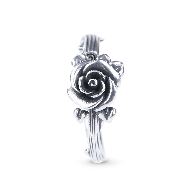 Juelvia Heart Leaves Rose Branch Ring
