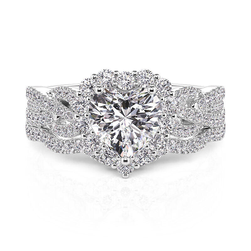 Halo Bridal Rings - view 1