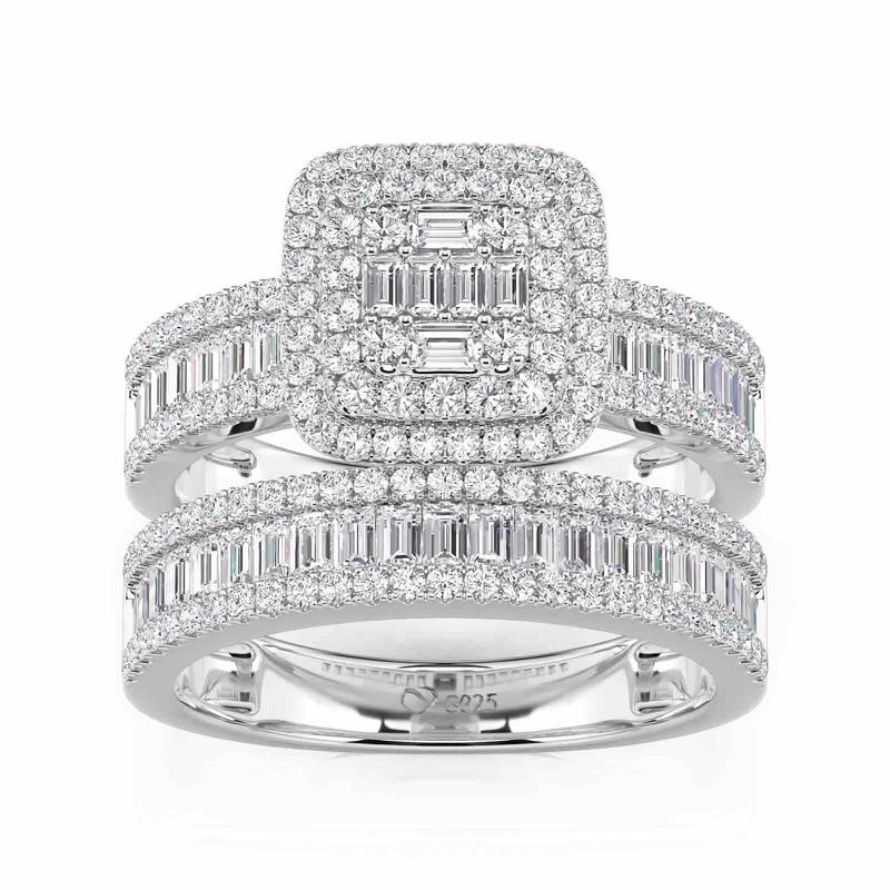 Double Halo Engagement Rings - view 1