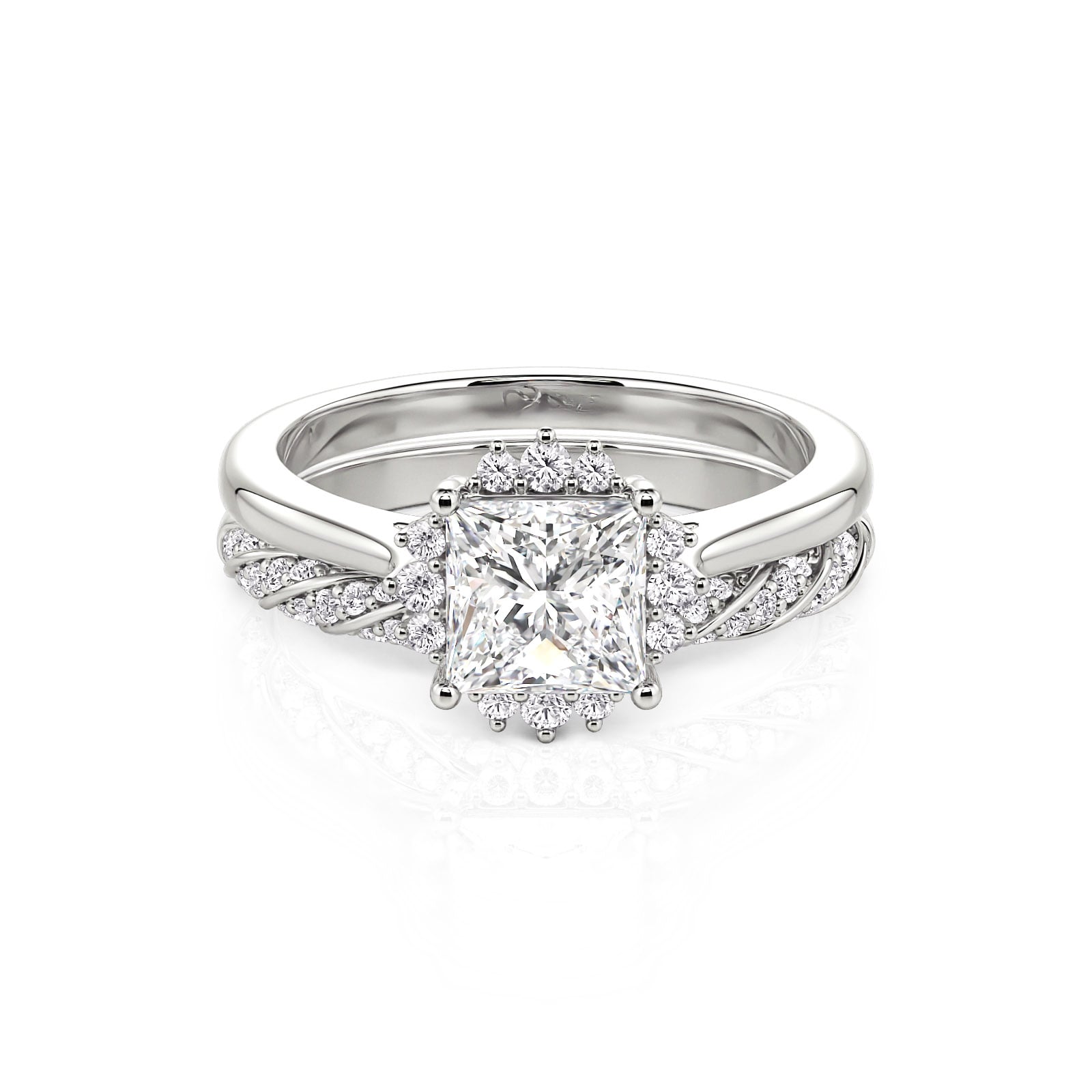 Halo Engagement Ring - view 1