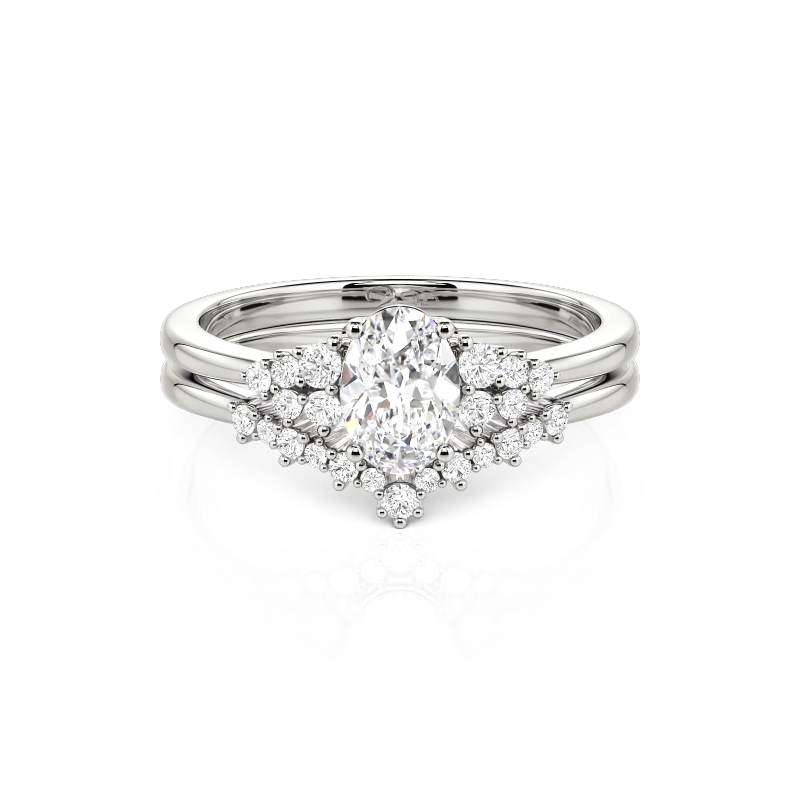 Cluster Bridal Rings - view 1