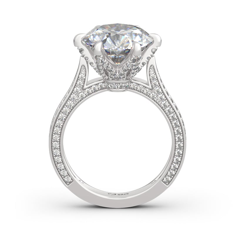 Classic Round Cut Sterling Silver Ring