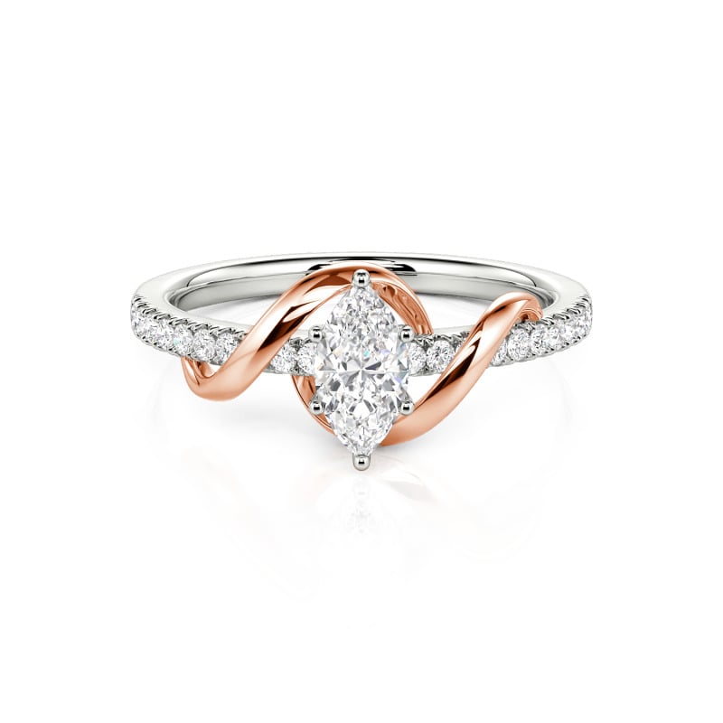 Amore Marquise-Cut Engagement Ring Sterling Sliver