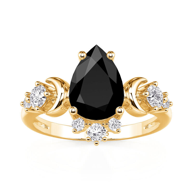 Black Engagement Ring - view 1