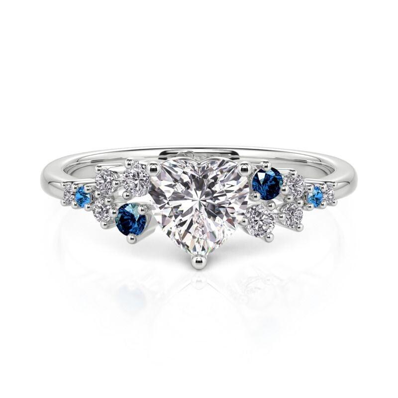 Olivetta Heart Promise Ring Sterling Silver