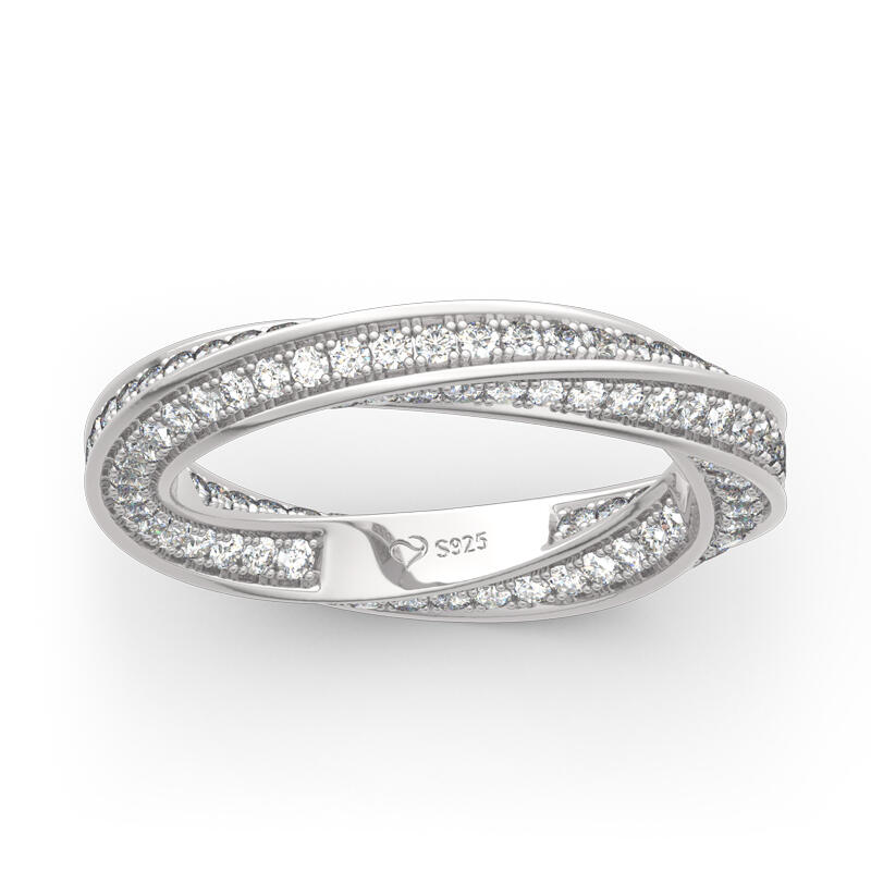 Juelvia Twist Design Sterling Silver Jewelry Set
