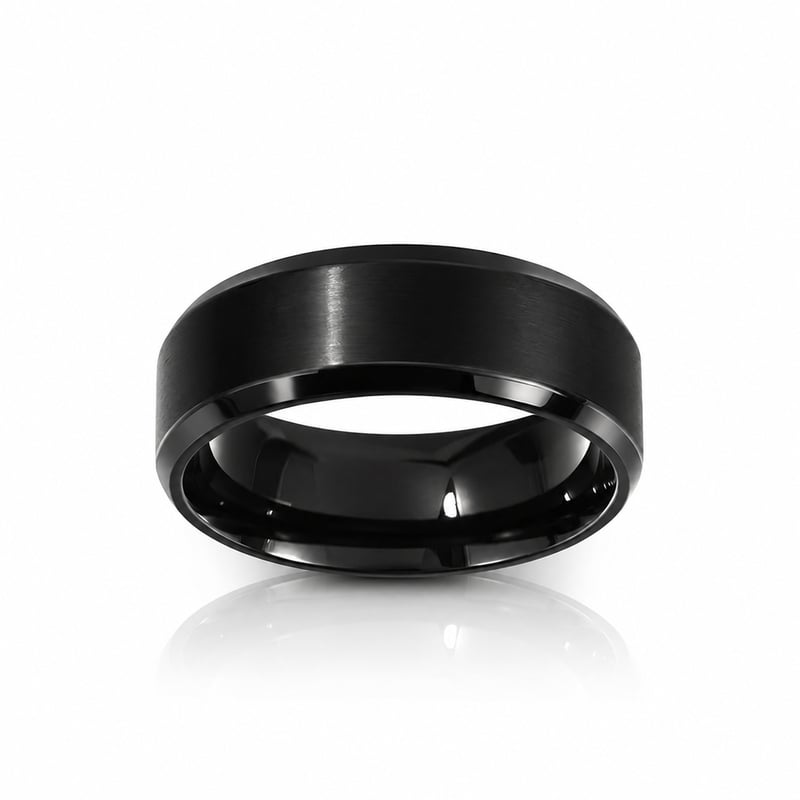 Black Titanium Steel Men's Band