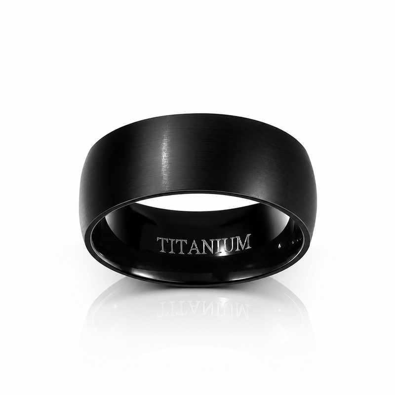 Black Titanium Steel Men's Band