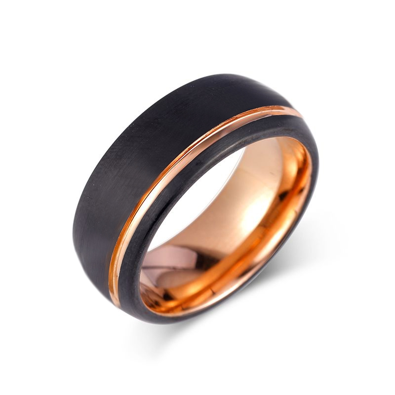 Juelvia Two Tone Titanium Steel Men's Band