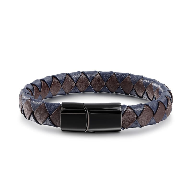 Stainless Steel Leather Men's Bracelet