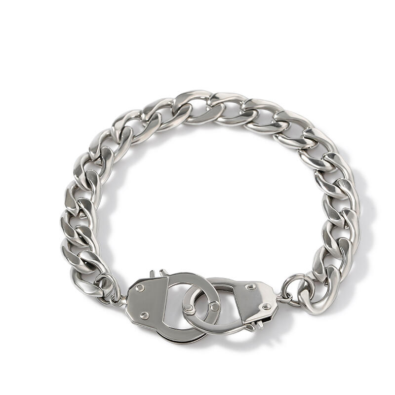 Handcuff Design Stainless Steel Men's Bracelet