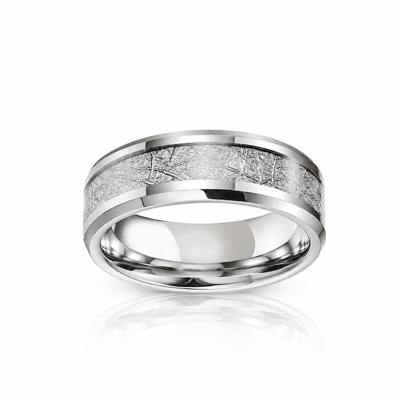 Imitated Meteorite Titanium Steel Men's Band
