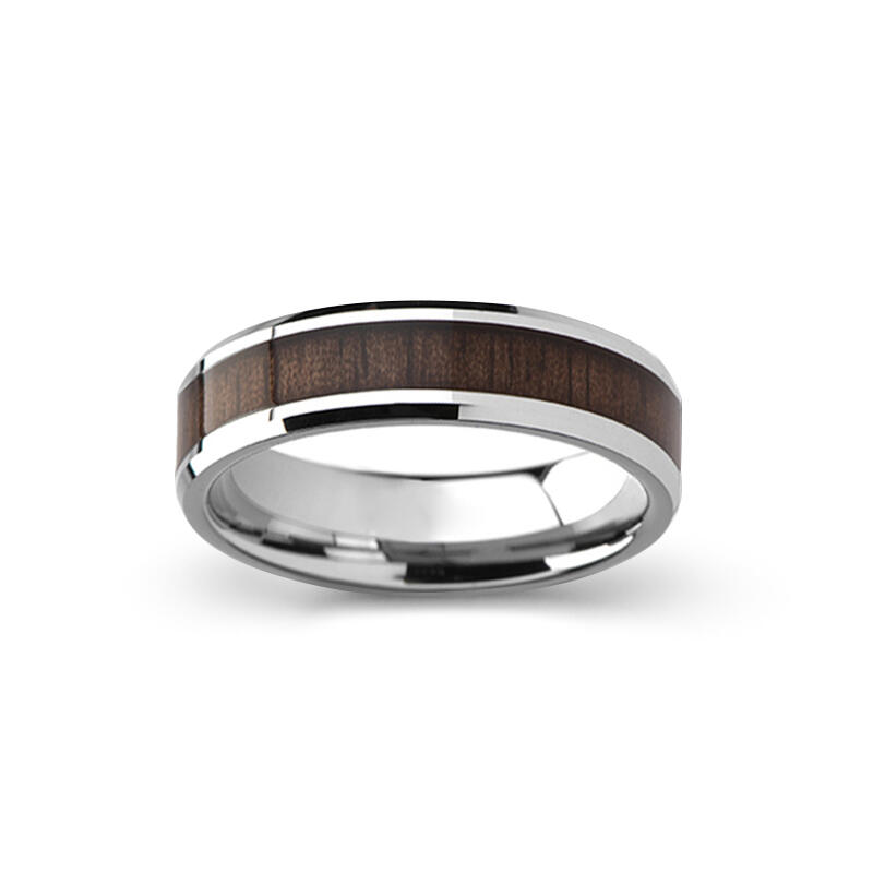 Walnut Stainless Steel Men's Band