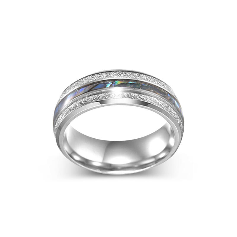 Abalone Shell Titanium Steel Men's Band