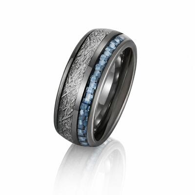 Juelvia Classic Minimalist Tungsten Ring for Men