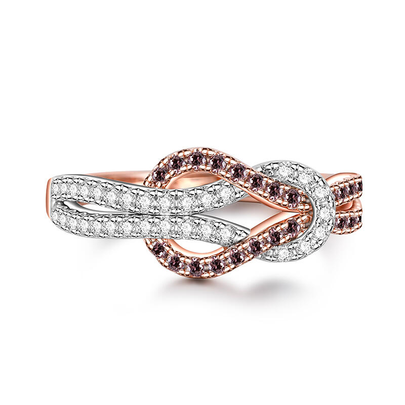 "Connect Love" Knot Design Sterling Silver Women's Band