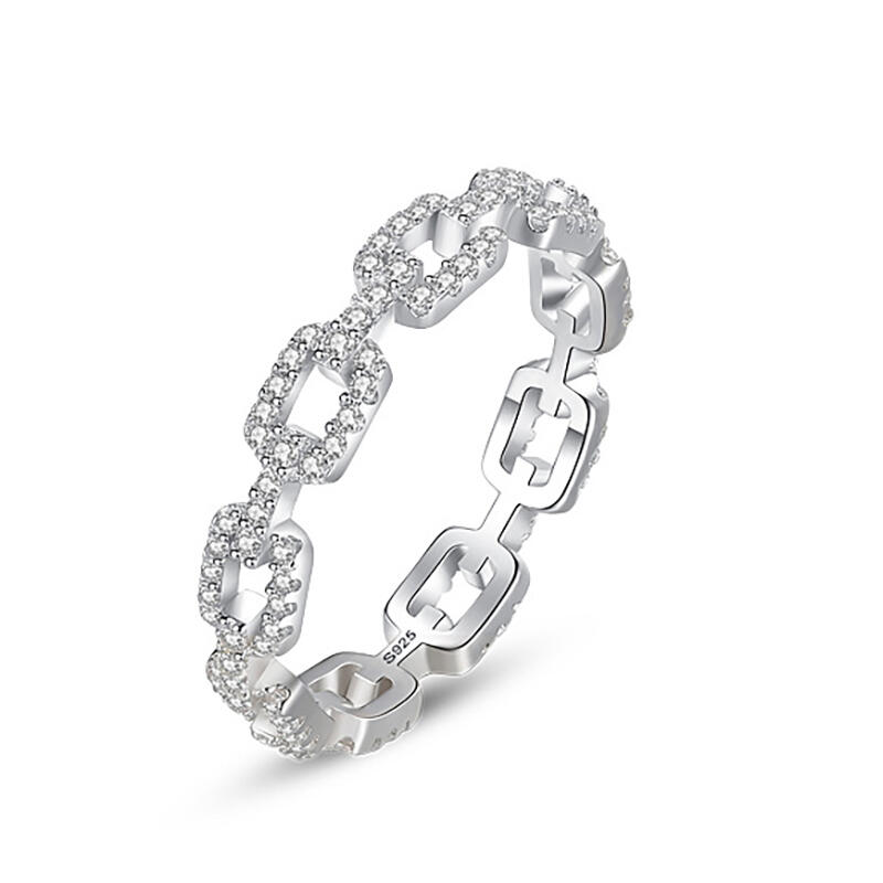 Classic Chain Womens Ring Sterling Silver