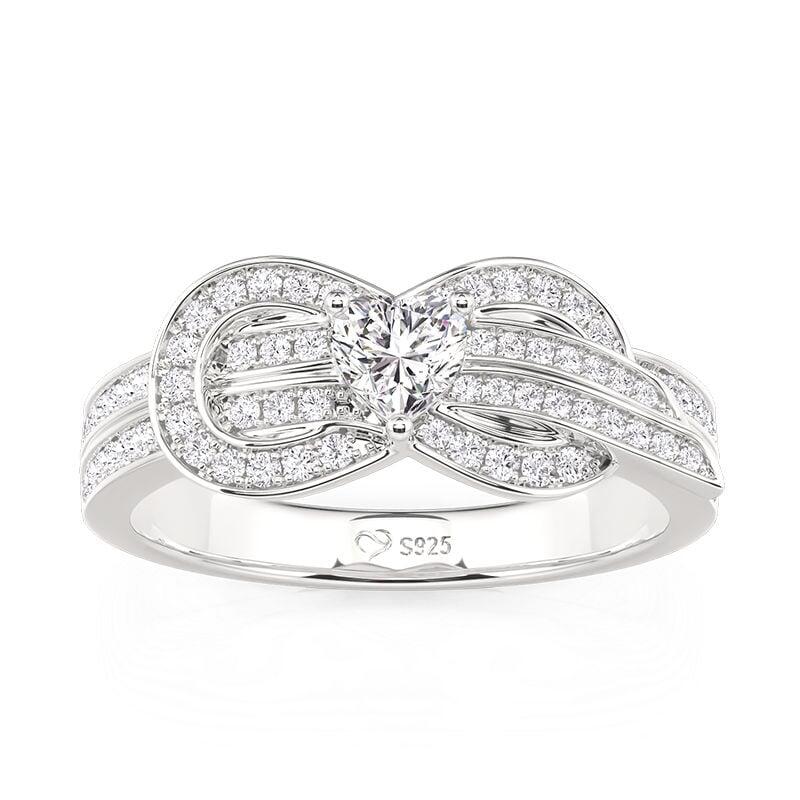 Classic Infinity Heart Engagement Ring