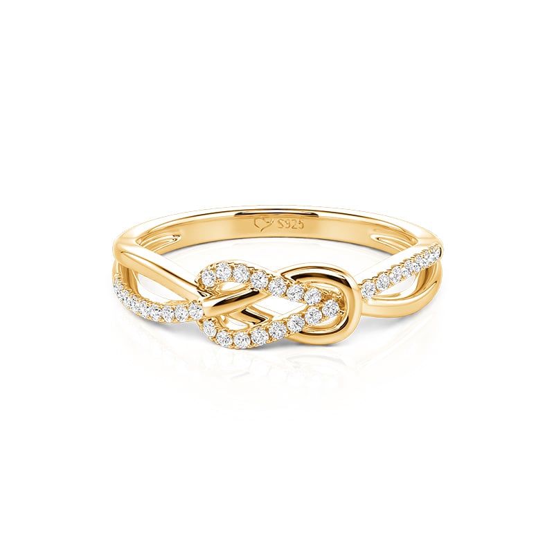 Infinity Twist Pavé Stackable Women's Wedding Band