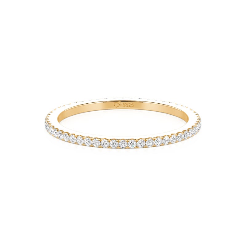 Custom Thin Eternity Wedding Band 10K/14K/18K Gold Platinum